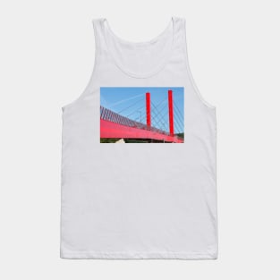 Red Bridge, Suspension Bridge, Mersch, Luxembourg, Europe Tank Top